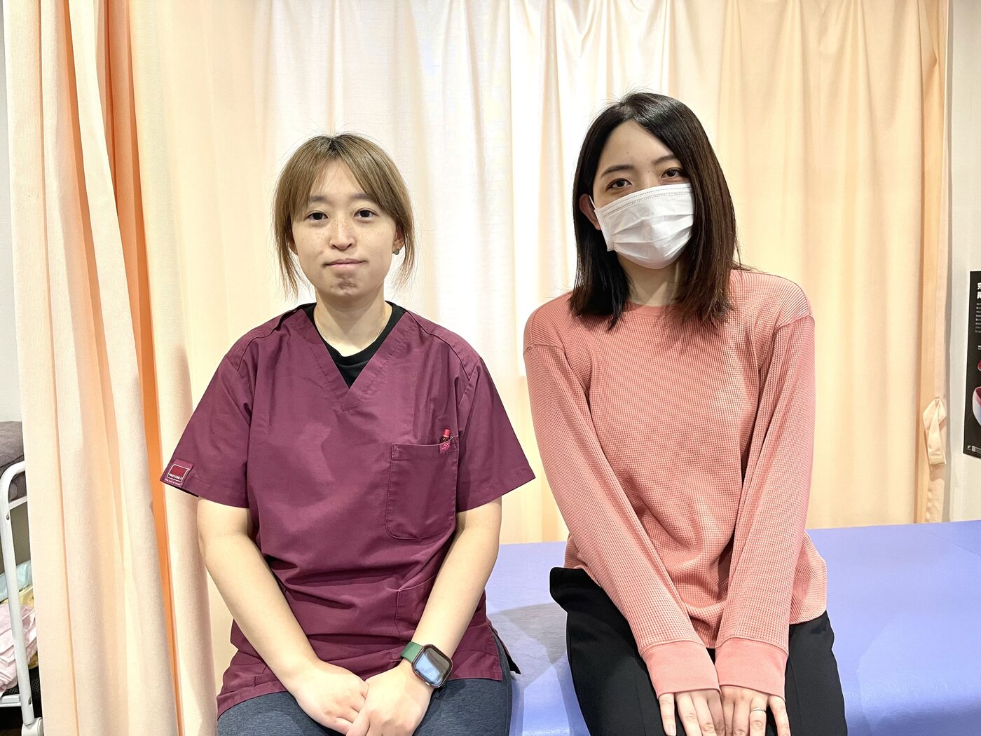 ダイナフィットを体験された女性とスタッフ